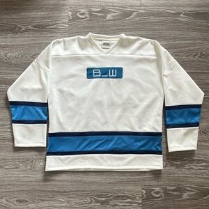 Bricks & Wood White and Blue Jersey